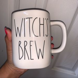 Rae Dunn ceramic mug White WITCHES BREW Coffee Tea Hot Chocolate NEW Halloween